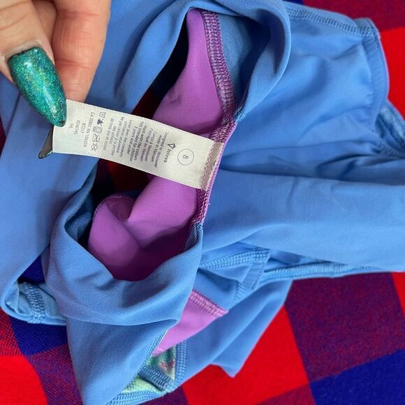 Ivivva Girls Blue Purple Green One Piece Bathing Suit Size 8 - Picture 4 of 4